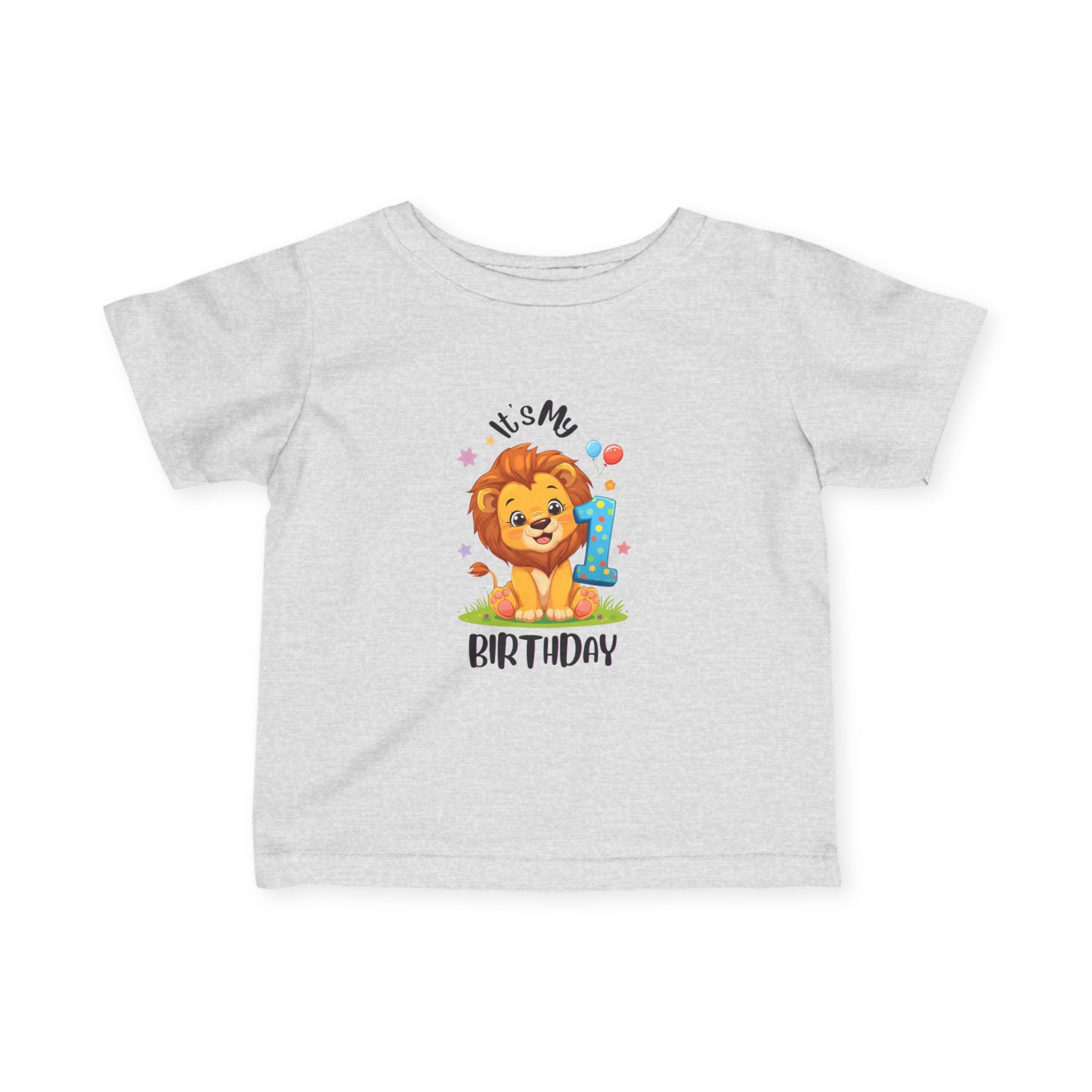 Cute Lion Birthday T-Shirt for Infants, First Birthday Outfit, Baby Shower Gift, Toddler Birthday Top, Kids Party Wear