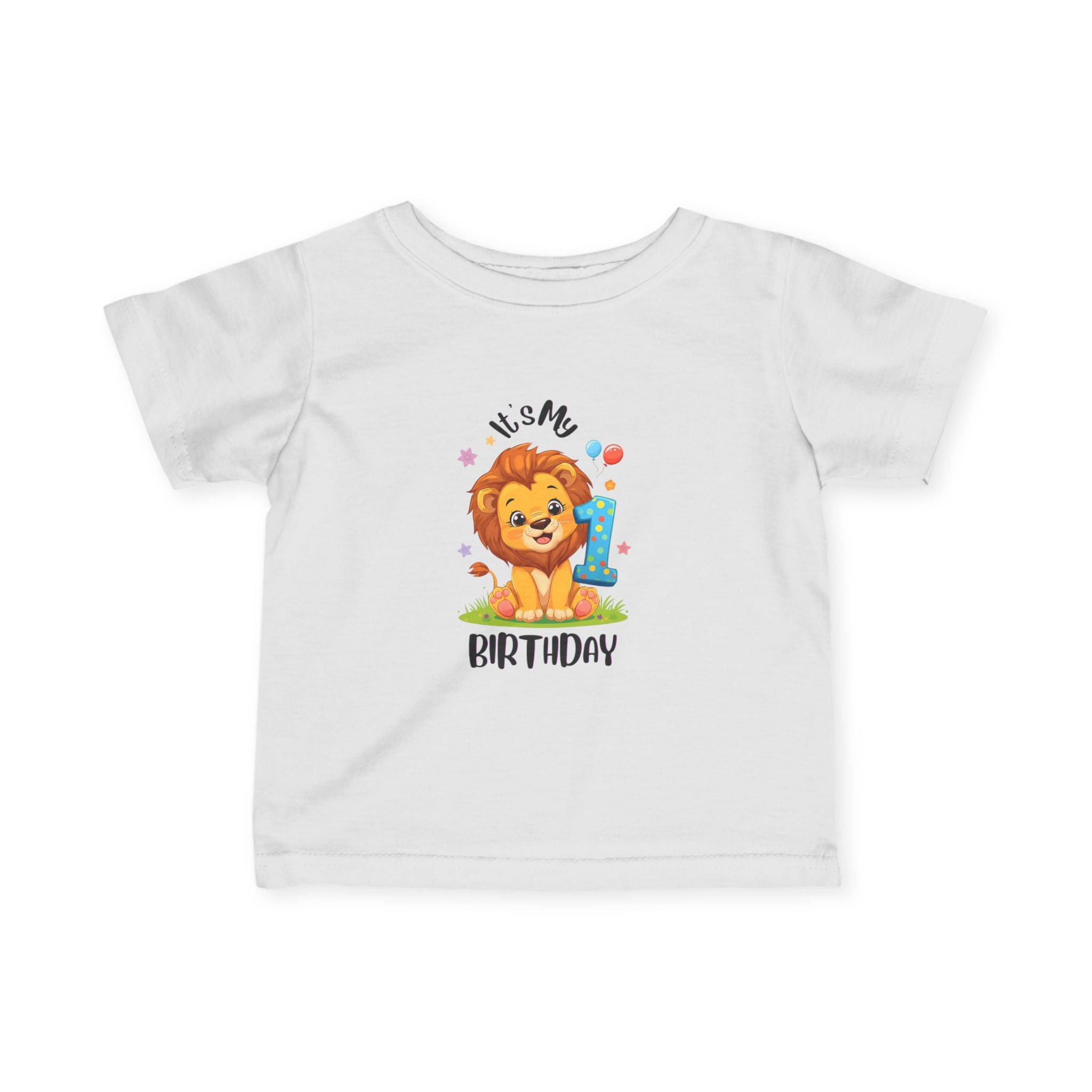 Cute Lion Birthday T-Shirt for Infants, First Birthday Outfit, Baby Shower Gift, Toddler Birthday Top, Kids Party Wear