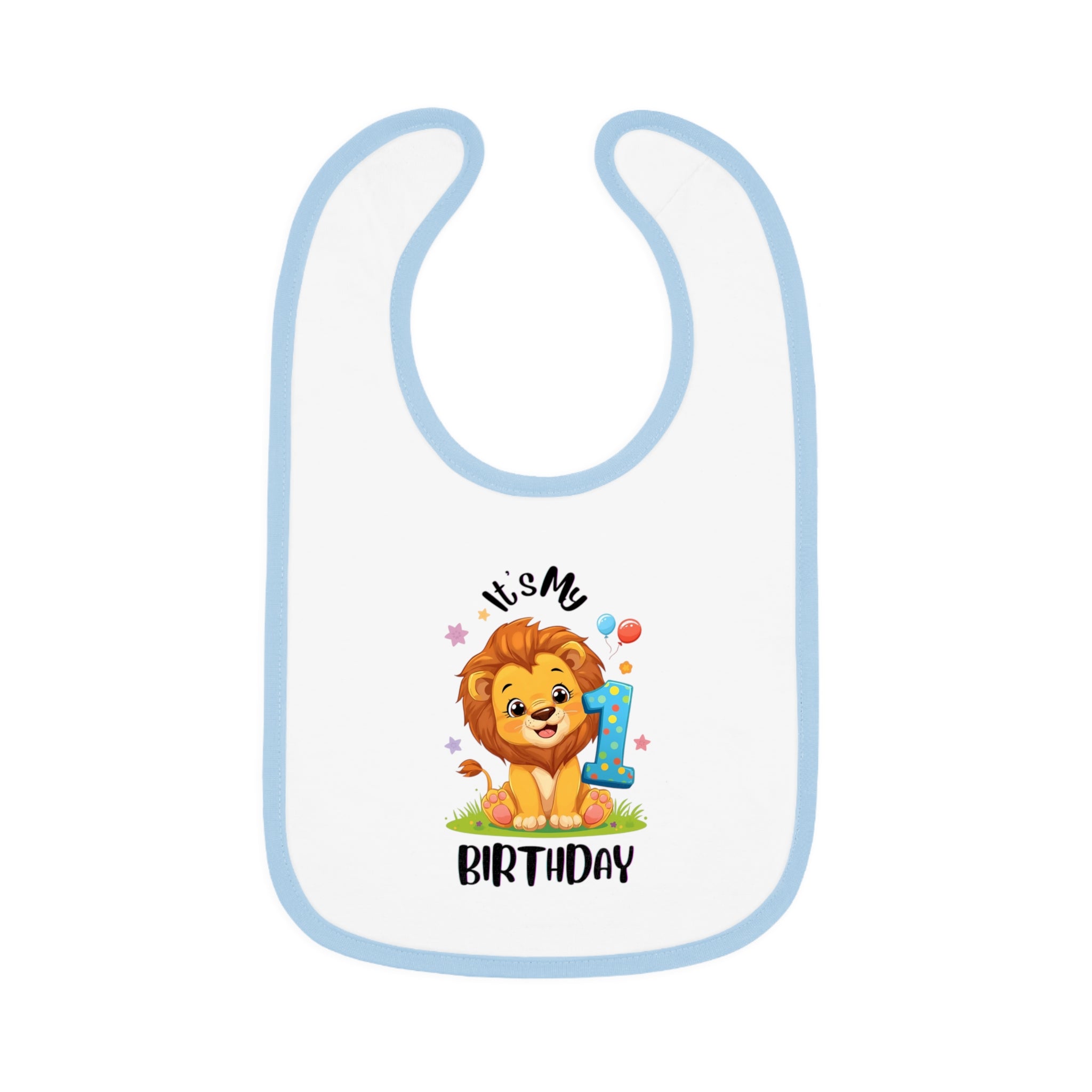 Cute Lion Birthday Bib for Babies, First Birthday Gift, Baby Shower Gift, Fun Feeding Accessory, Toddler Apparel