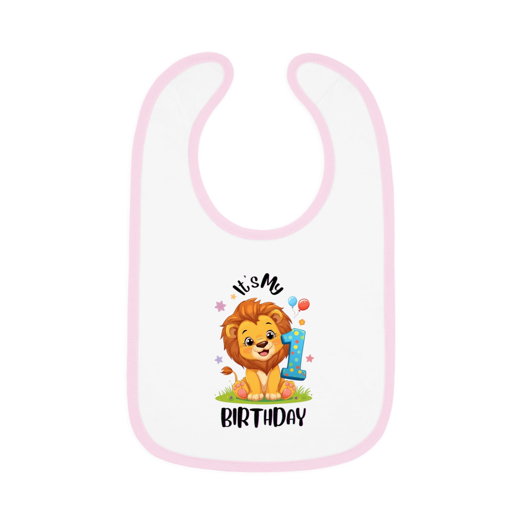 Cute Lion Birthday Bib for Babies, First Birthday Gift, Baby Shower Gift, Fun Feeding Accessory, Toddler Apparel