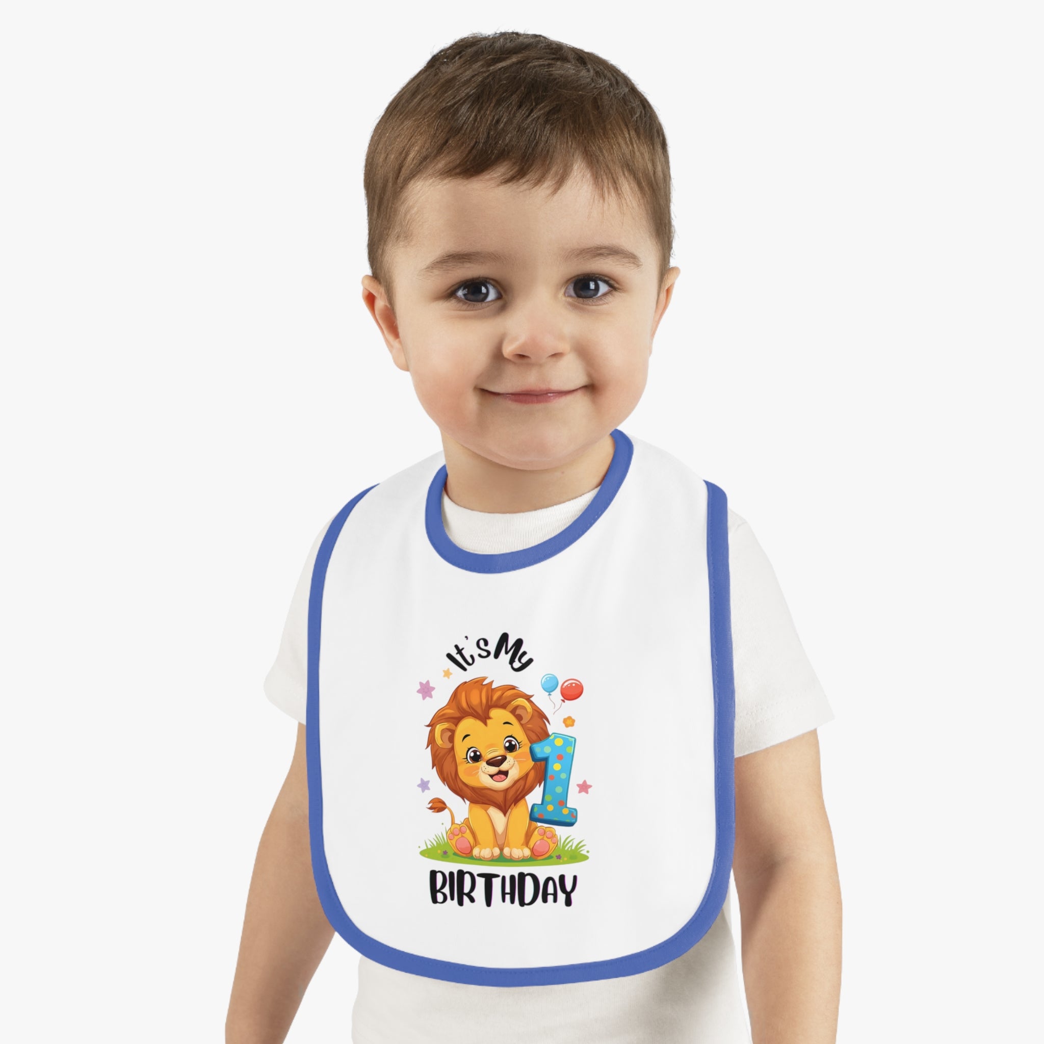 Cute Lion Birthday Bib for Babies, First Birthday Gift, Baby Shower Gift, Fun Feeding Accessory, Toddler Apparel