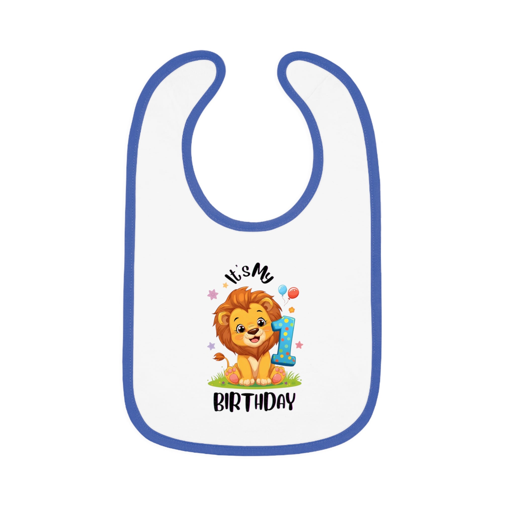 Cute Lion Birthday Bib for Babies, First Birthday Gift, Baby Shower Gift, Fun Feeding Accessory, Toddler Apparel