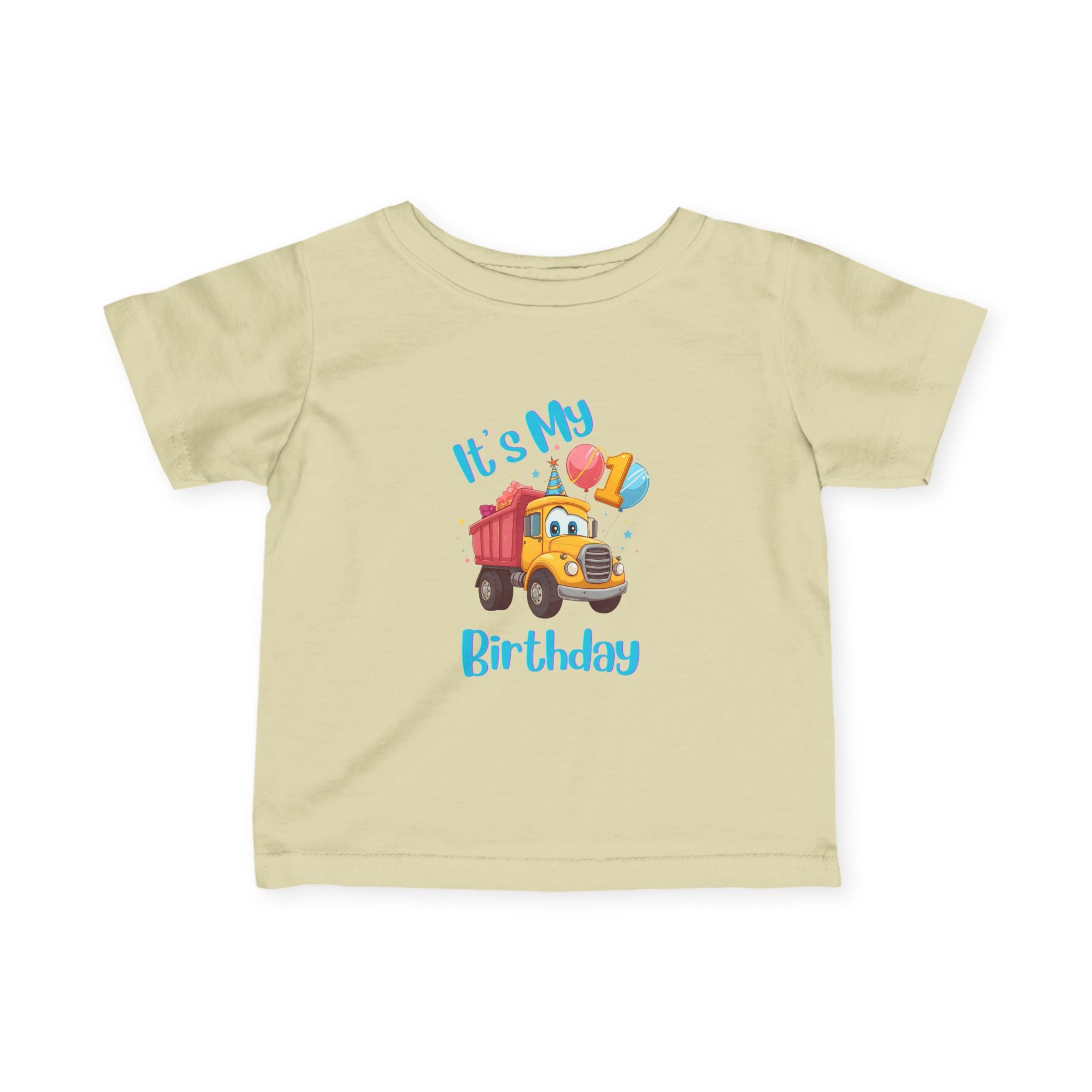 Birthday Truck Tee for Infants, Cute Baby Shirt, Toddler Birthday Outfit, First Birthday Gift, Playful Infant Apparel