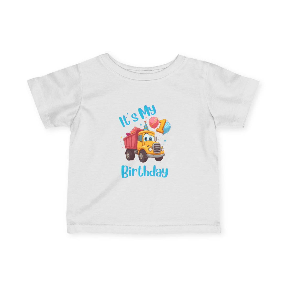 Birthday Truck Tee for Infants, Cute Baby Shirt, Toddler Birthday Outfit, First Birthday Gift, Playful Infant Apparel