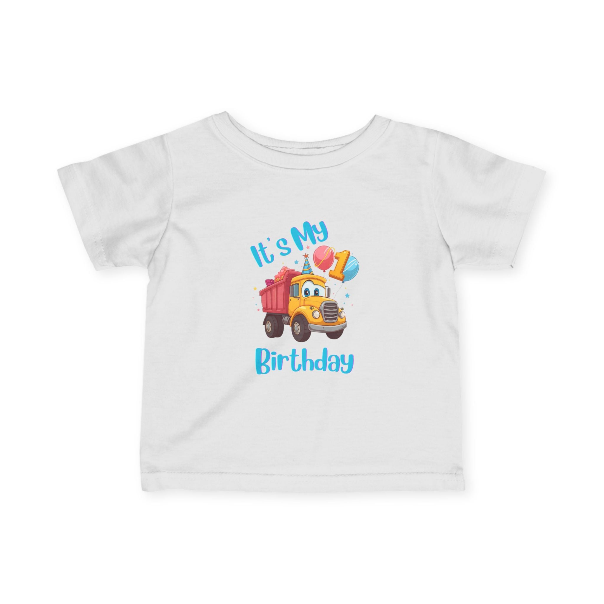 Birthday Truck Tee for Infants, Cute Baby Shirt, Toddler Birthday Outfit, First Birthday Gift, Playful Infant Apparel