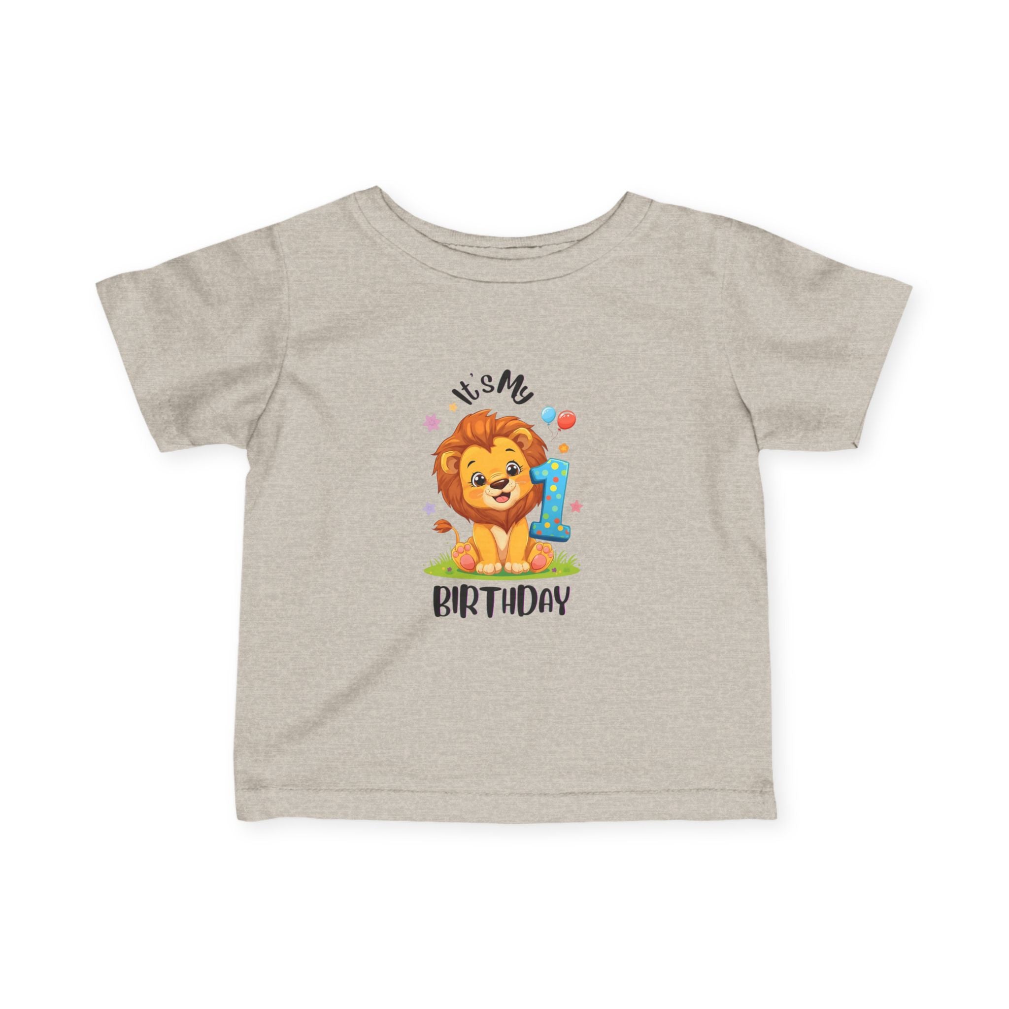 Cute Lion Birthday T-Shirt for Infants, First Birthday Outfit, Baby Shower Gift, Toddler Birthday Top, Kids Party Wear
