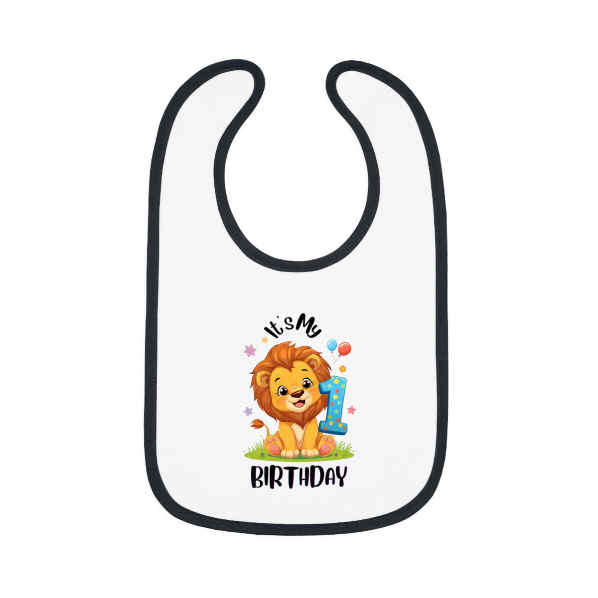 Cute Lion Birthday Bib for Babies, First Birthday Gift, Baby Shower Gift, Fun Feeding Accessory, Toddler Apparel