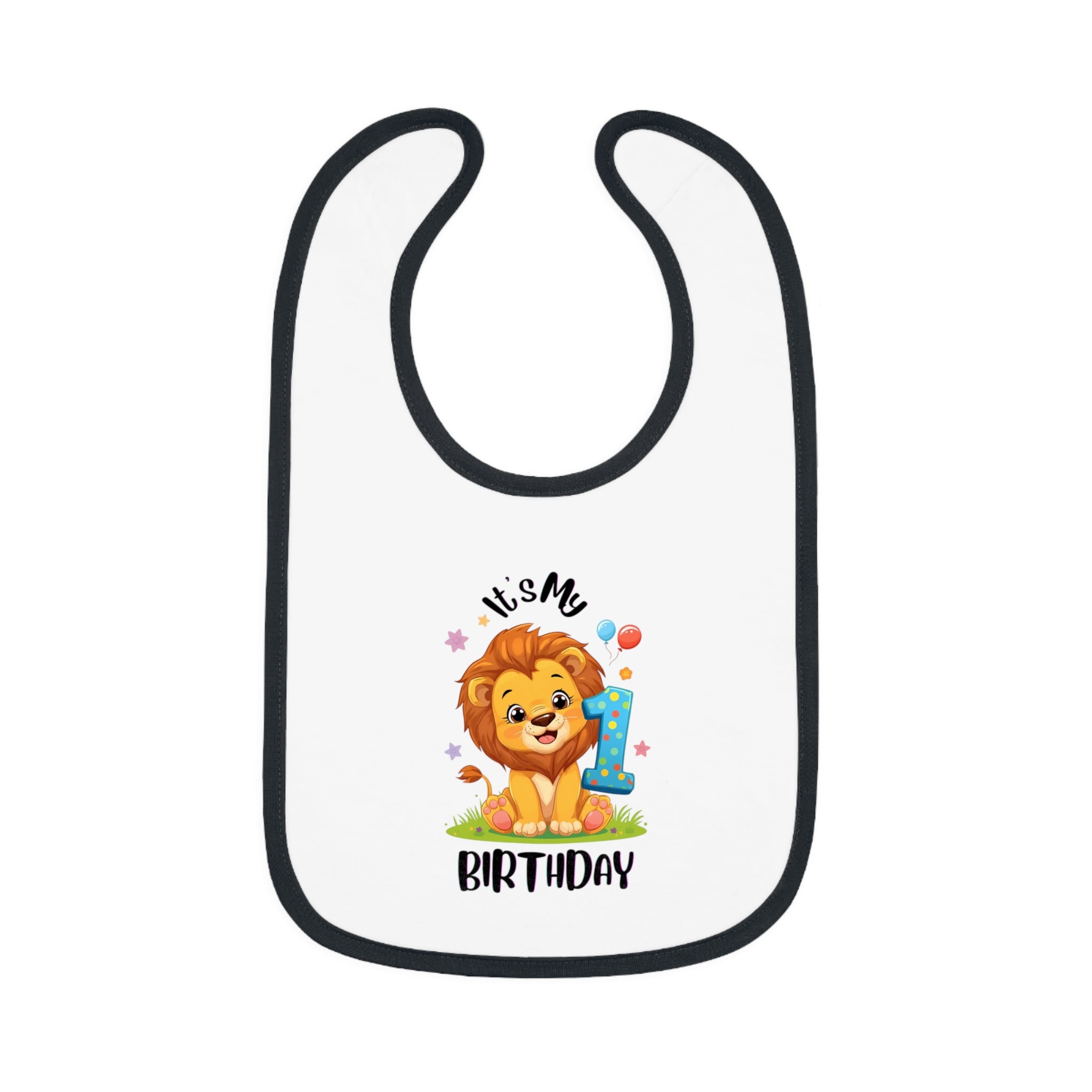Cute Lion Birthday Bib for Babies, First Birthday Gift, Baby Shower Gift, Fun Feeding Accessory, Toddler Apparel