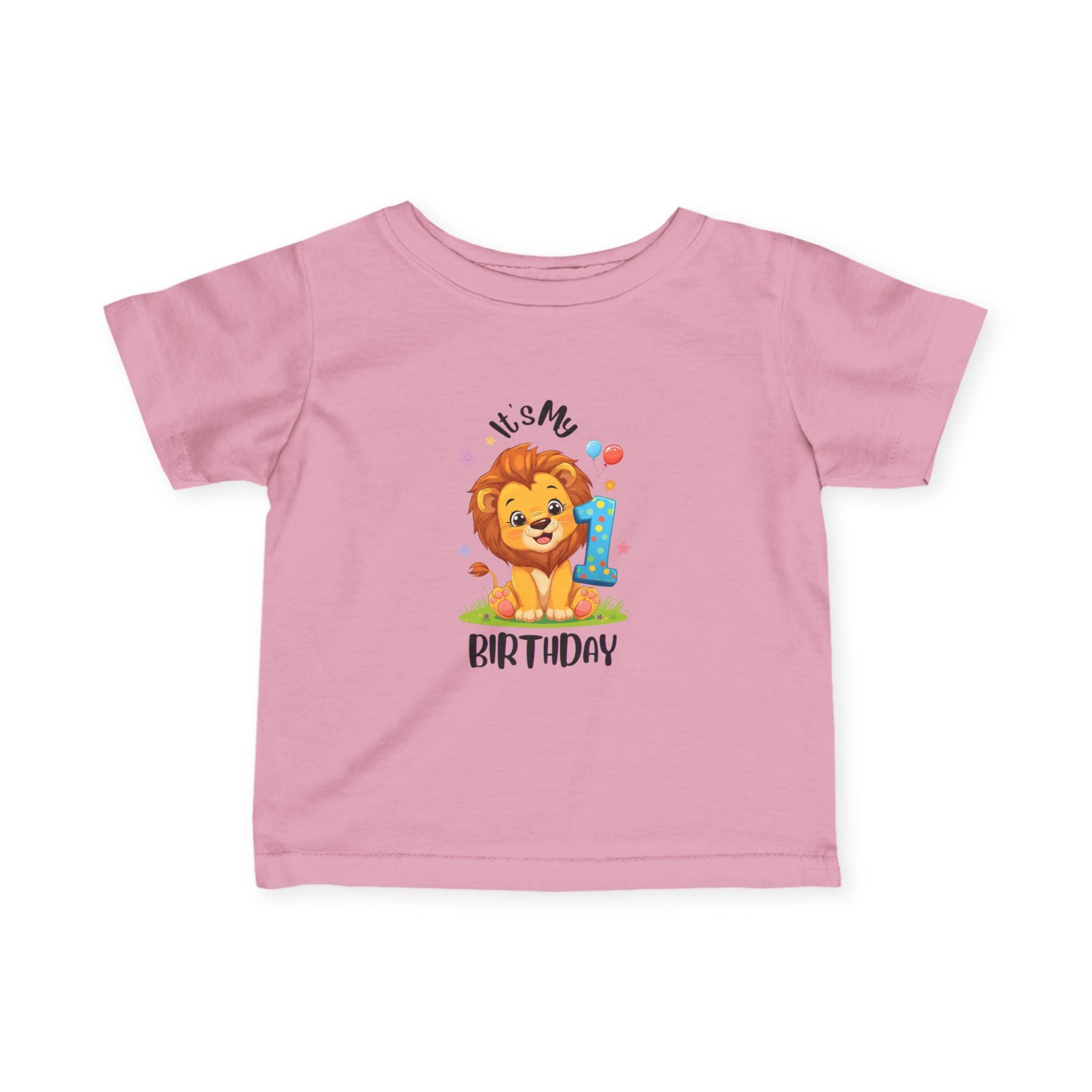 Cute Lion Birthday T-Shirt for Infants, First Birthday Outfit, Baby Shower Gift, Toddler Birthday Top, Kids Party Wear