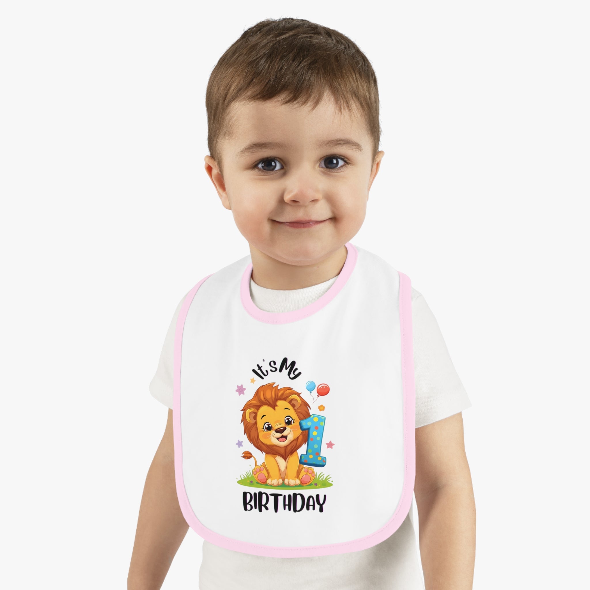 Cute Lion Birthday Bib for Babies, First Birthday Gift, Baby Shower Gift, Fun Feeding Accessory, Toddler Apparel