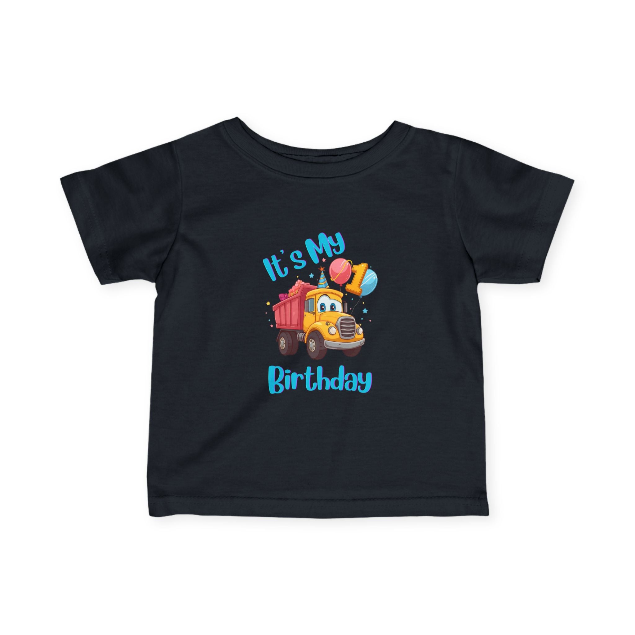 Birthday Truck Tee for Infants, Cute Baby Shirt, Toddler Birthday Outfit, First Birthday Gift, Playful Infant Apparel