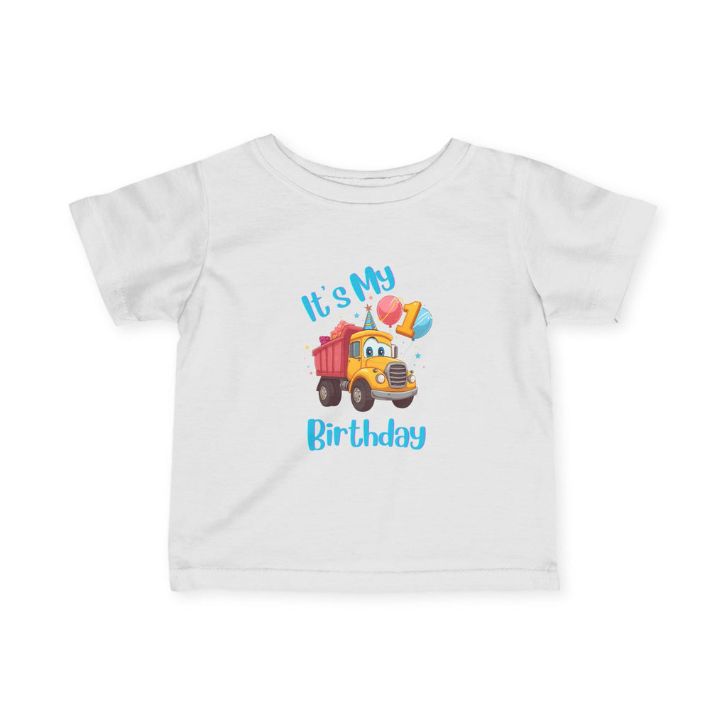 Birthday Truck Tee for Infants, Cute Baby Shirt, Toddler Birthday Outfit, First Birthday Gift, Playful Infant Apparel